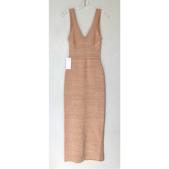 RONNY KOBO Darcy Open-Back Sleeveless Knit Maxi Dress in Lark/White - Picture 2 of 11